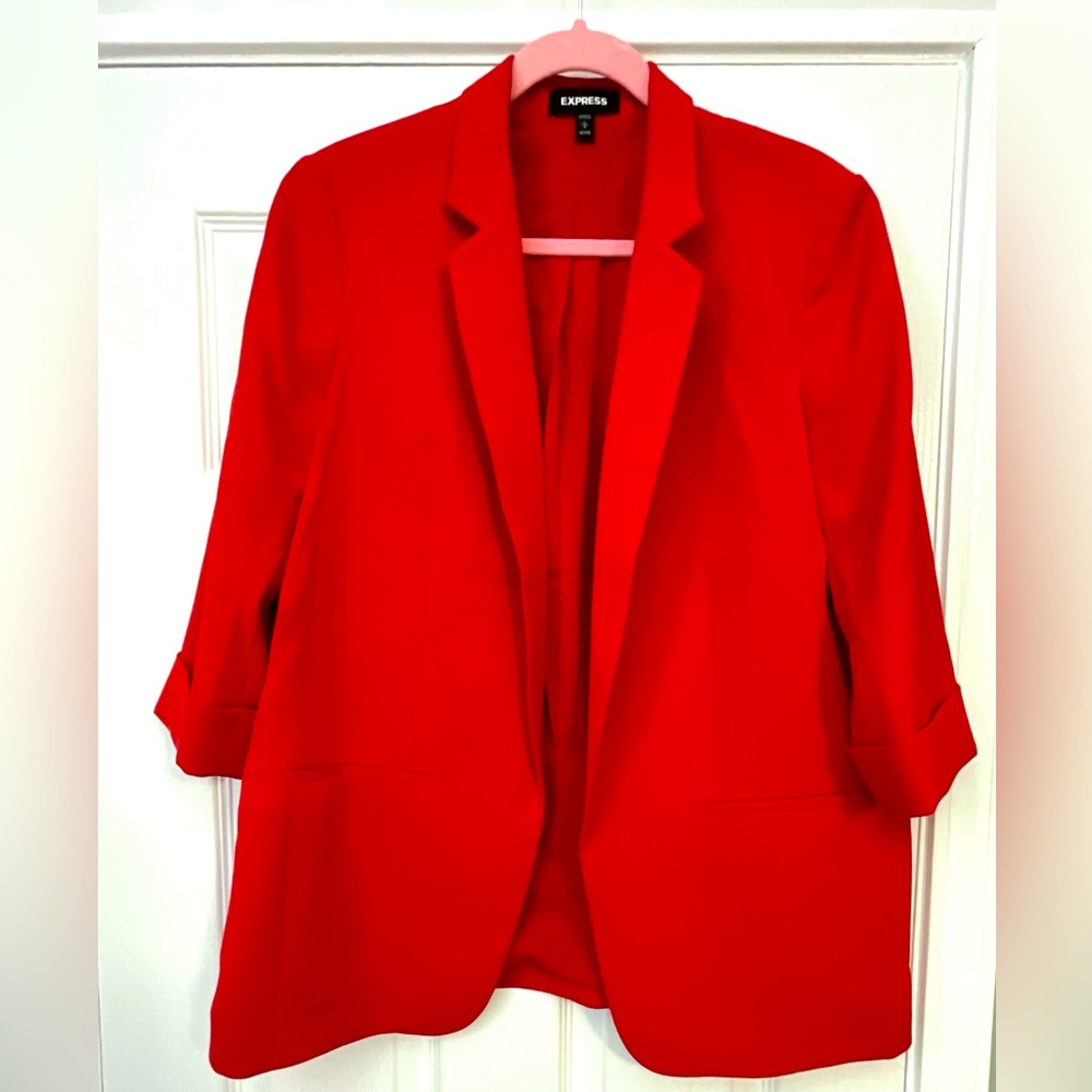 Express Women's Red Blazer